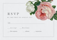 Classic roses - RSVP card