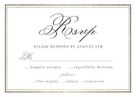 Classy wedding - rsvp card