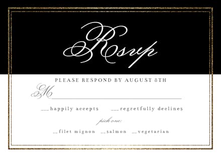 Classy wedding - rsvp card