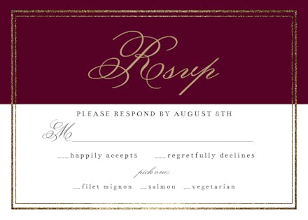 Classy wedding - rsvp card