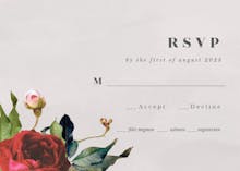 Climbing roses - RSVP card