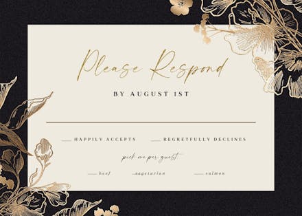 Coppery ink - rsvp card