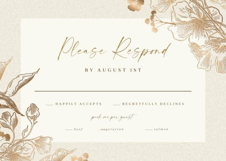 Coppery ink - rsvp card