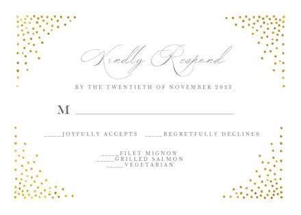 Corner Sprays - RSVP card