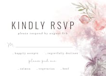 Delicate Florals - RSVP card