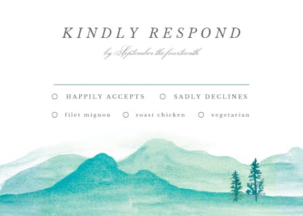 Desert mountains - rsvp card