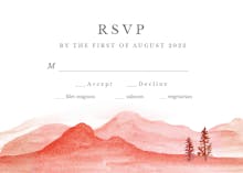 Desert mountains - RSVP card
