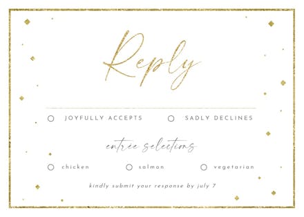 Diamond day - rsvp card