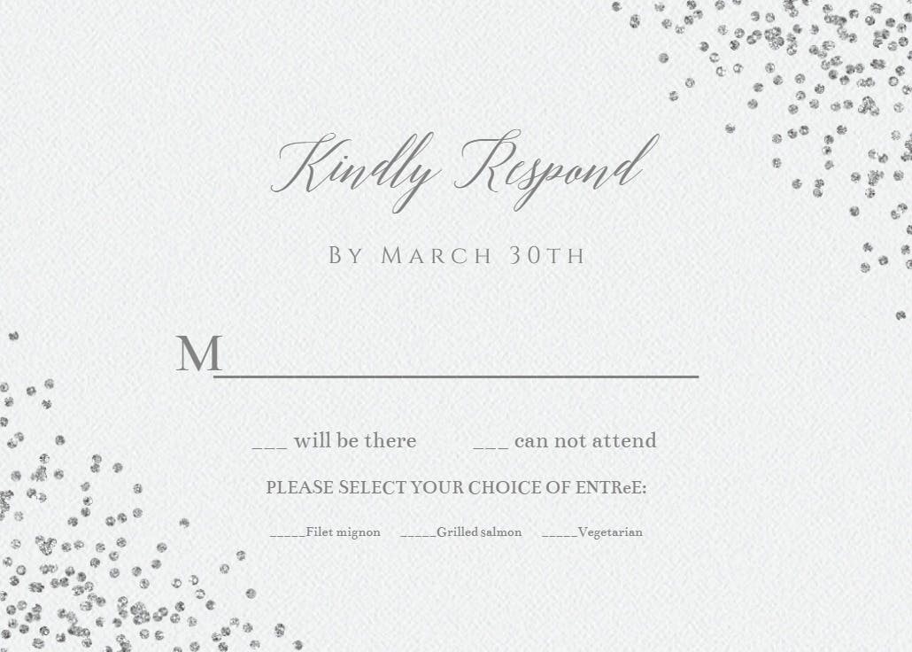 Diamonds - rsvp card