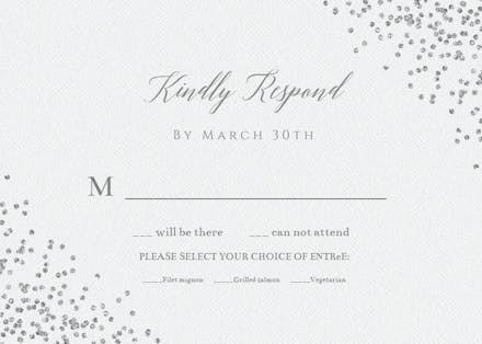 Diamonds - rsvp card