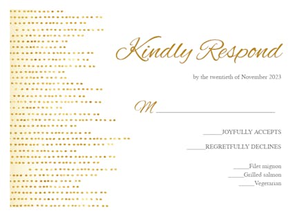 Dot Dangles - RSVP card