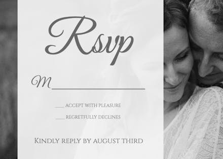 Elegant overlay - rsvp card