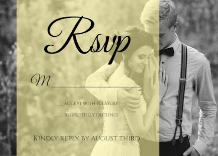 Elegant overlay - rsvp card