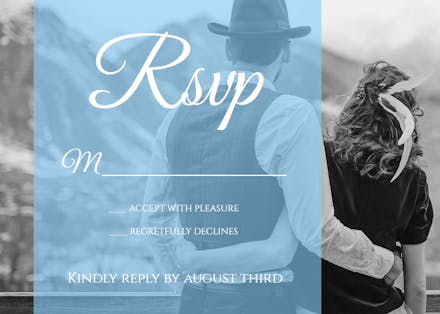 Elegant overlay - rsvp card