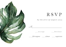 Elegant Palm Leaves - RSVP card