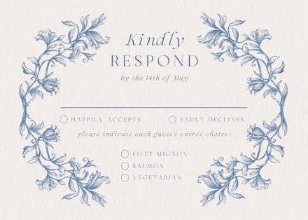 Etched frame - rsvp card