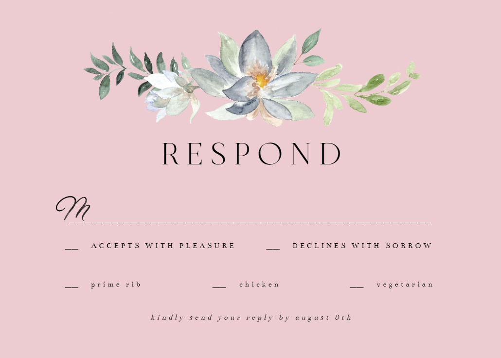 Eucalyptus Charm - RSVP card Template (Free) | Greetings Island