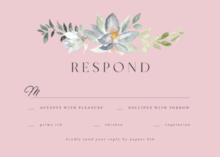 Eucalyptus Charm - RSVP Card Template (Free) | Greetings Island