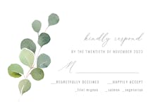 Eucalyptus leaves - RSVP card