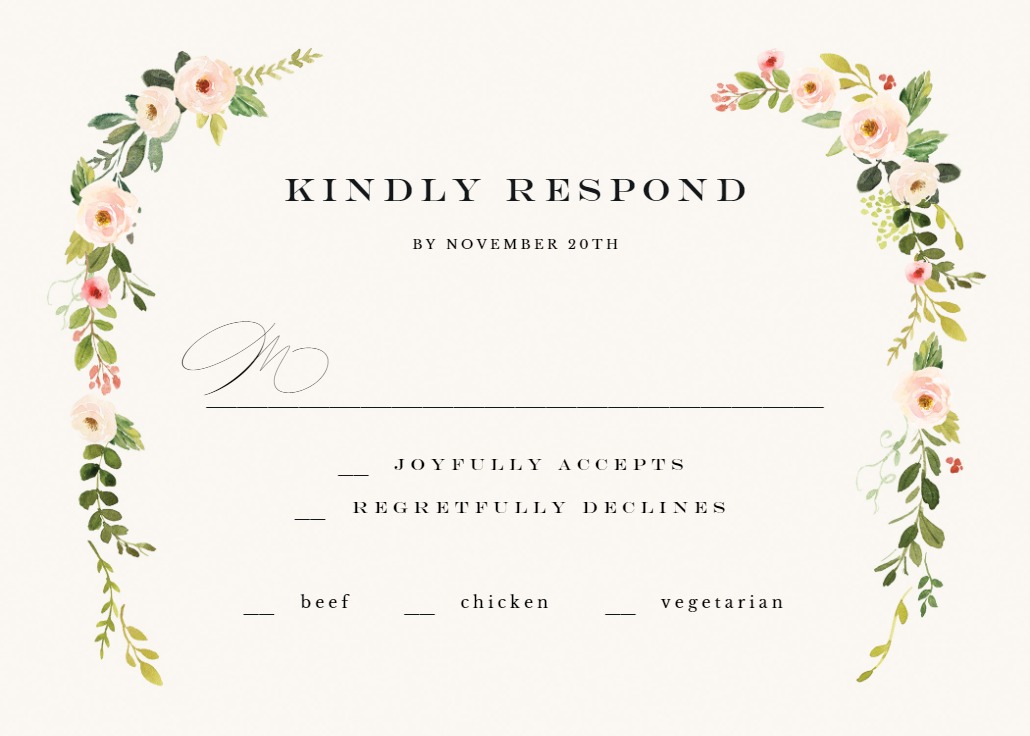 Falling flowers - Wedding Invitation Template | Greetings Island