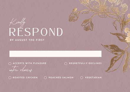 Faux embossed - rsvp card