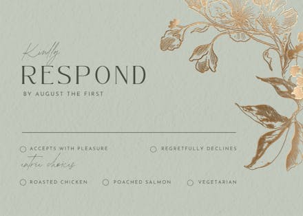 Faux embossed - rsvp card