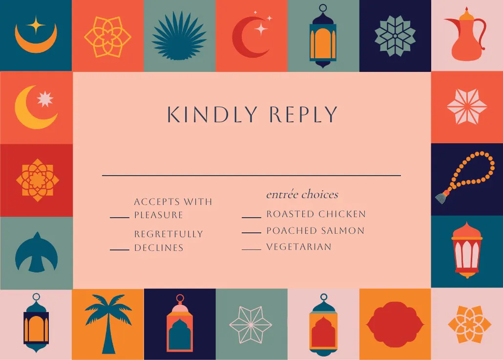 Feast of color - cartão de resposta