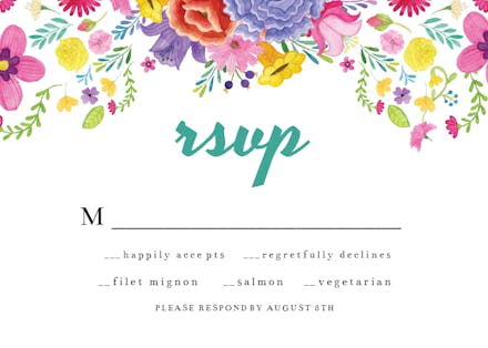 Fiesta flowers - rsvp card