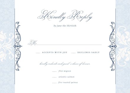 Fine lace - rsvp card