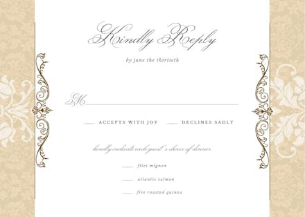 Fine lace - rsvp card