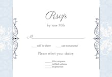 Fine Lace - RSVP card