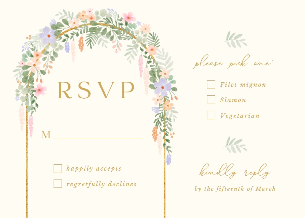 Floral Arch - Wedding Invitation Template | Greetings Island