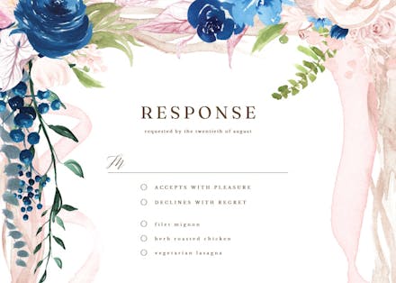 Floral canopy - rsvp card