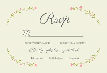 Floral Embrace - RSVP card