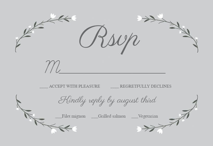 Floral embrace - rsvp card