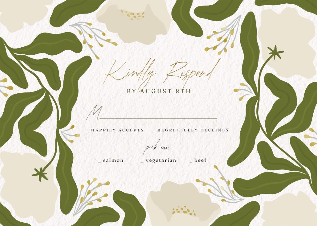 Floral fest - rsvp card