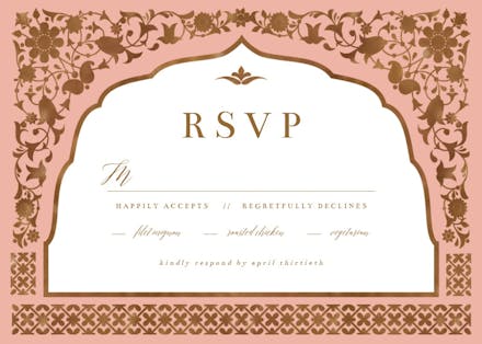 Floral gate - rsvp card