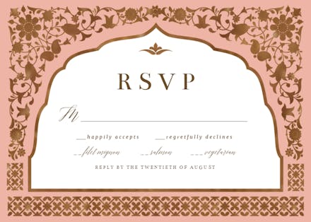 Floral gate - RSVP card
