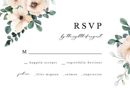 Floral Paint Art - RSVP Card Template (Free) | Greetings Island