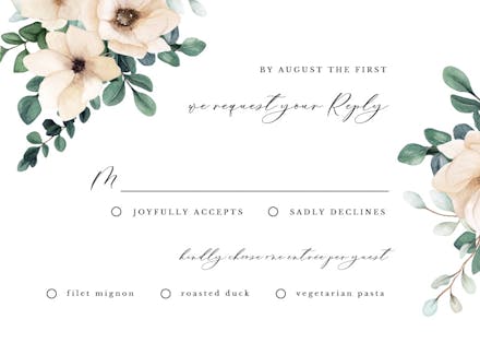 Floral Paint Art - RSVP Card Template (Free) | Greetings Island