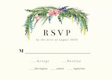 Floral pine - RSVP card