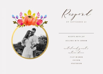 Floral ring - rsvp card