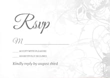 Floral swirls - RSVP card