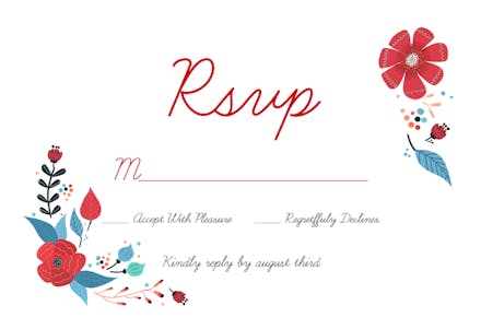 Flower circle - rsvp card
