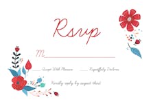 Flower circle - rsvp card