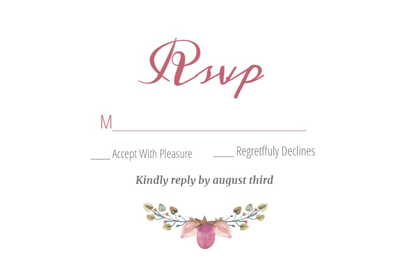 Flowers Crown RSVP Card Template (Free) Greetings Island