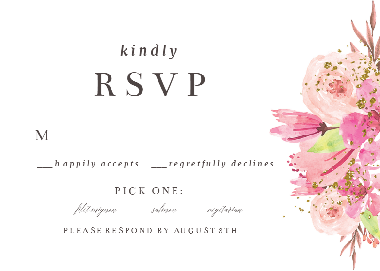 Sentimental Circle - RSVP Card Template (Free) | Greetings Island