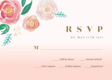 Flowers on Canvas - RSVP card