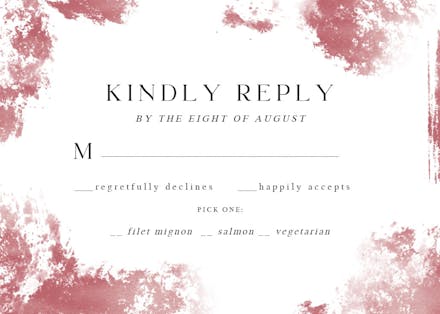 Foiled photo - rsvp card