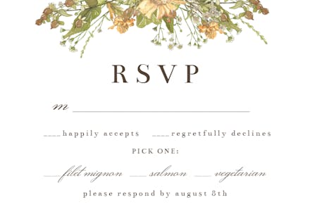 Forest Wreath - RSVP Card Template (Free) | Greetings Island